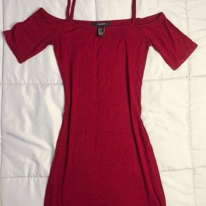 Bodycon Off the Shoulder Red Mini Dress